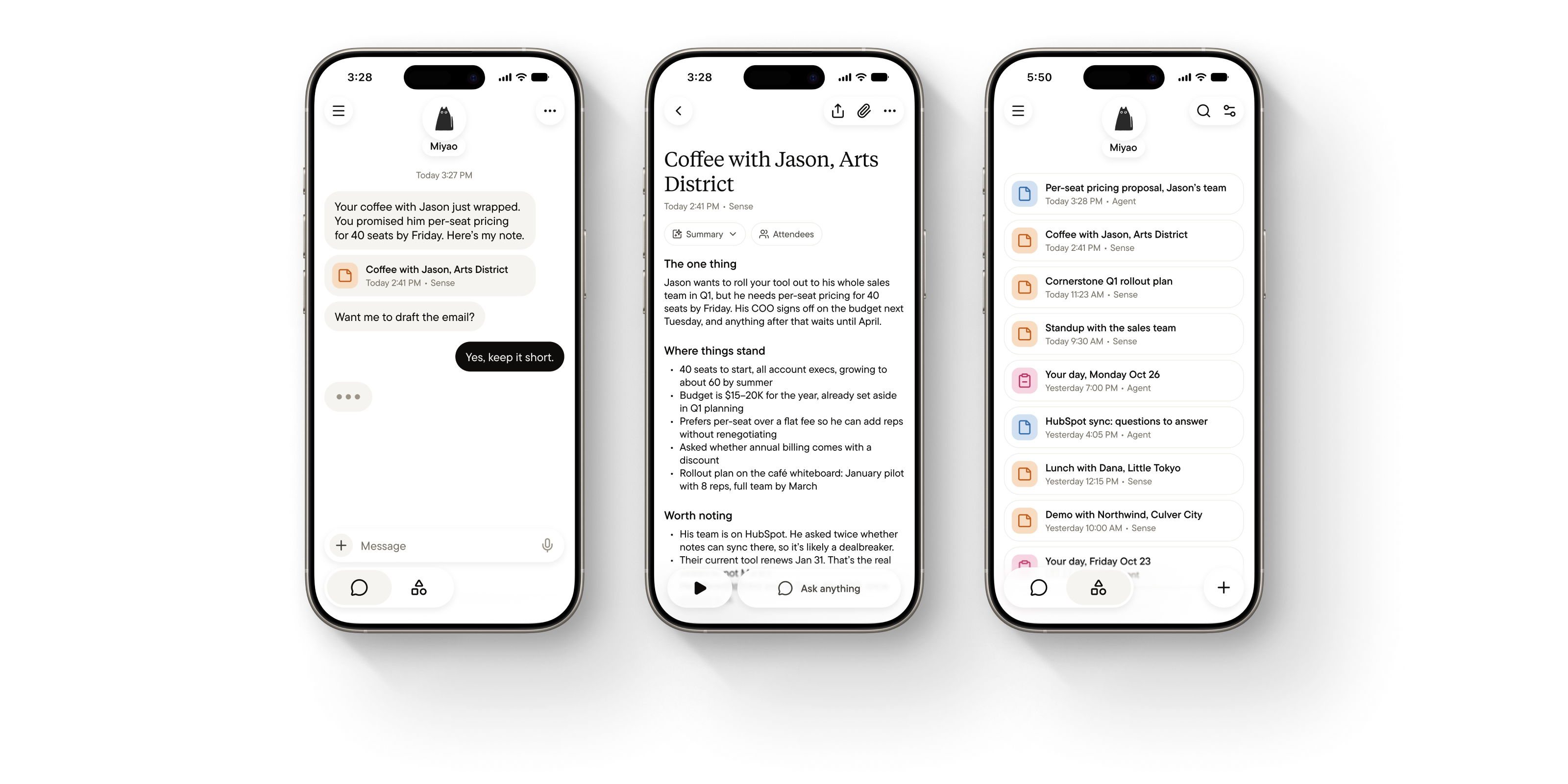 Gobi app screens